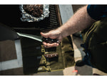TRUE Primal Forge Tanto Slicer Kitchen Knife 5Cr15MoV Stainless Steel Monzo Wood Handle Black