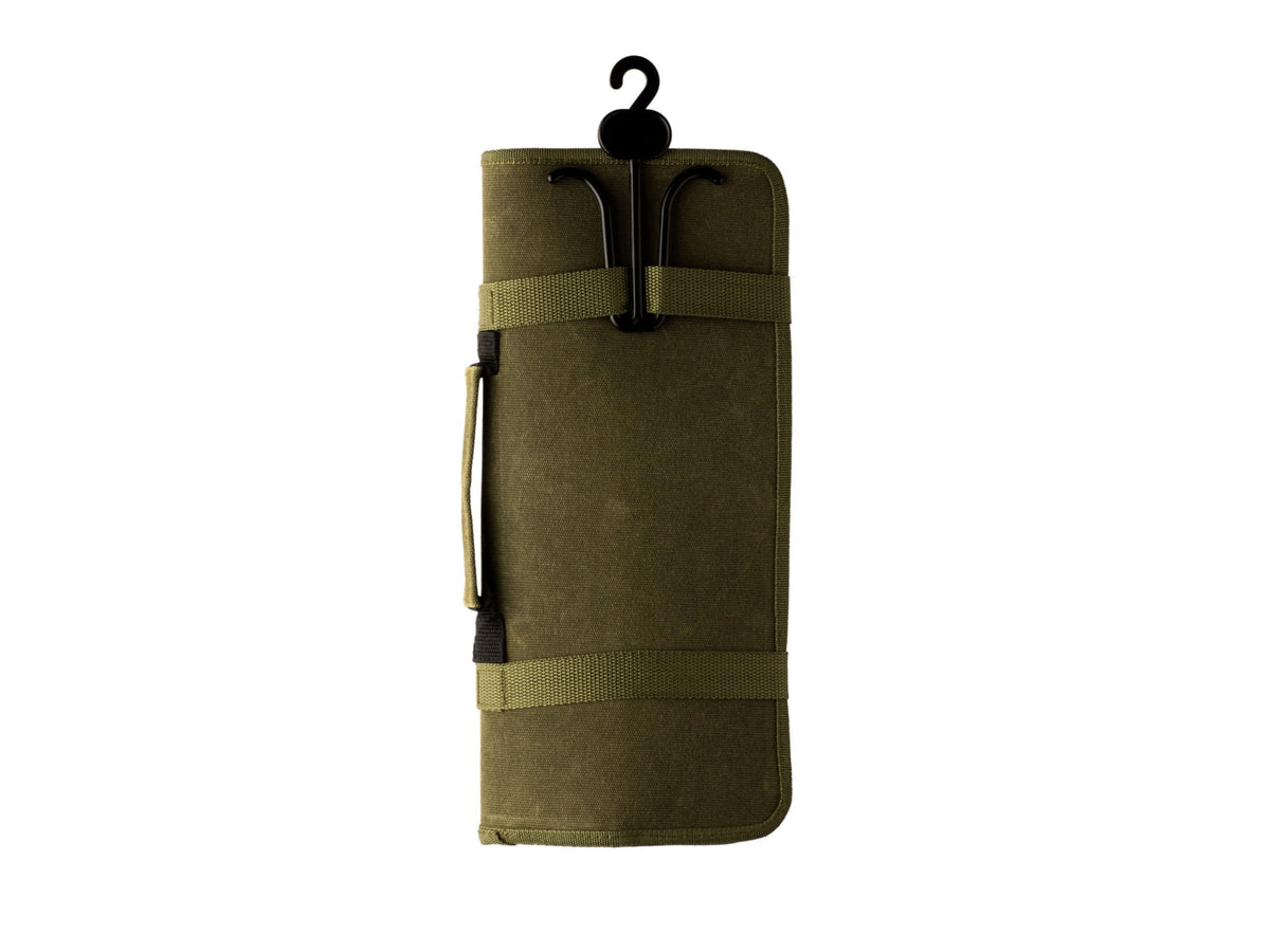TRUE Primal Forge Wax Canvas Roll Kitchen Knife Green