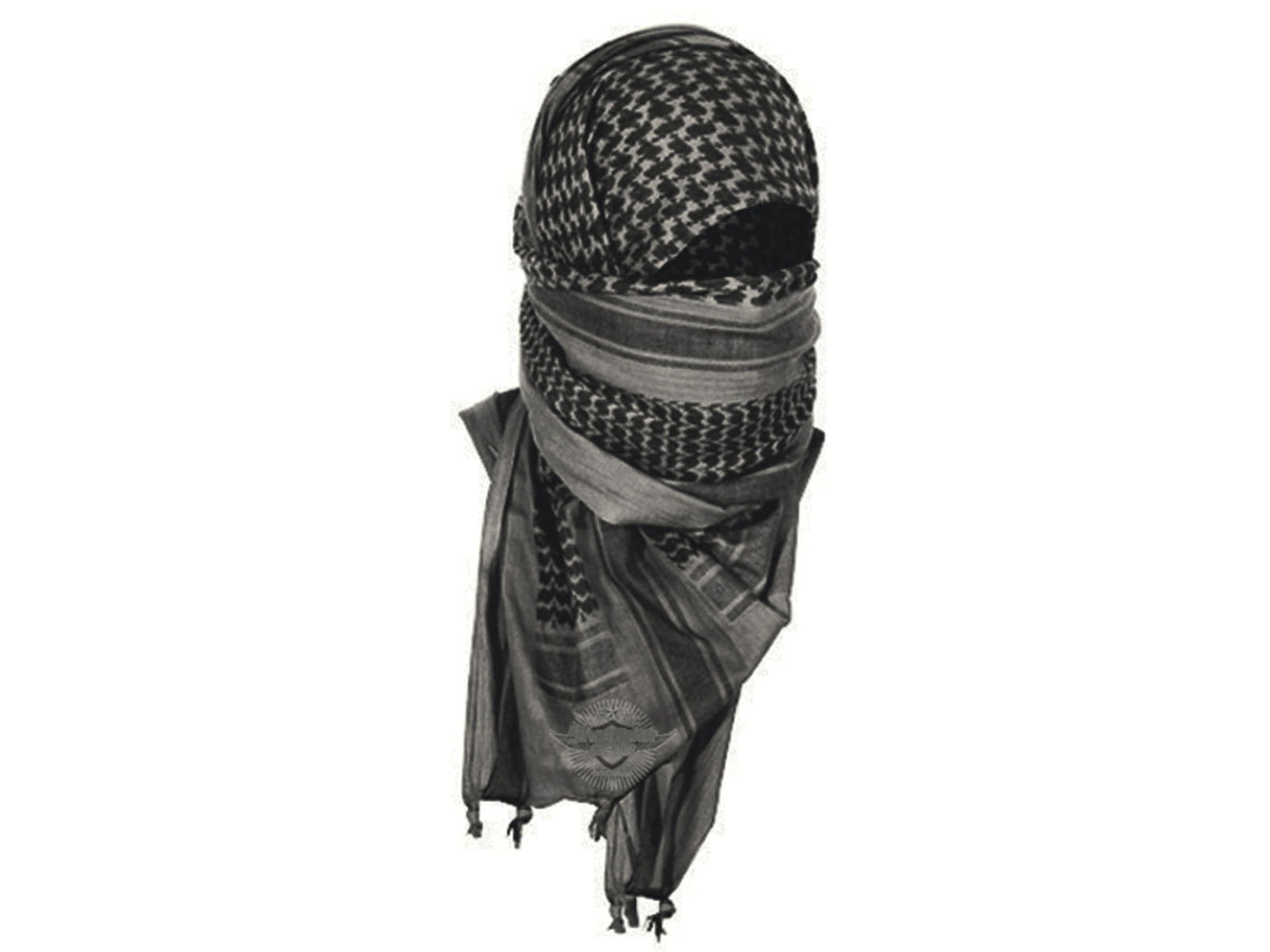 5 Star Shemagh Desert Scarf Grey/Black