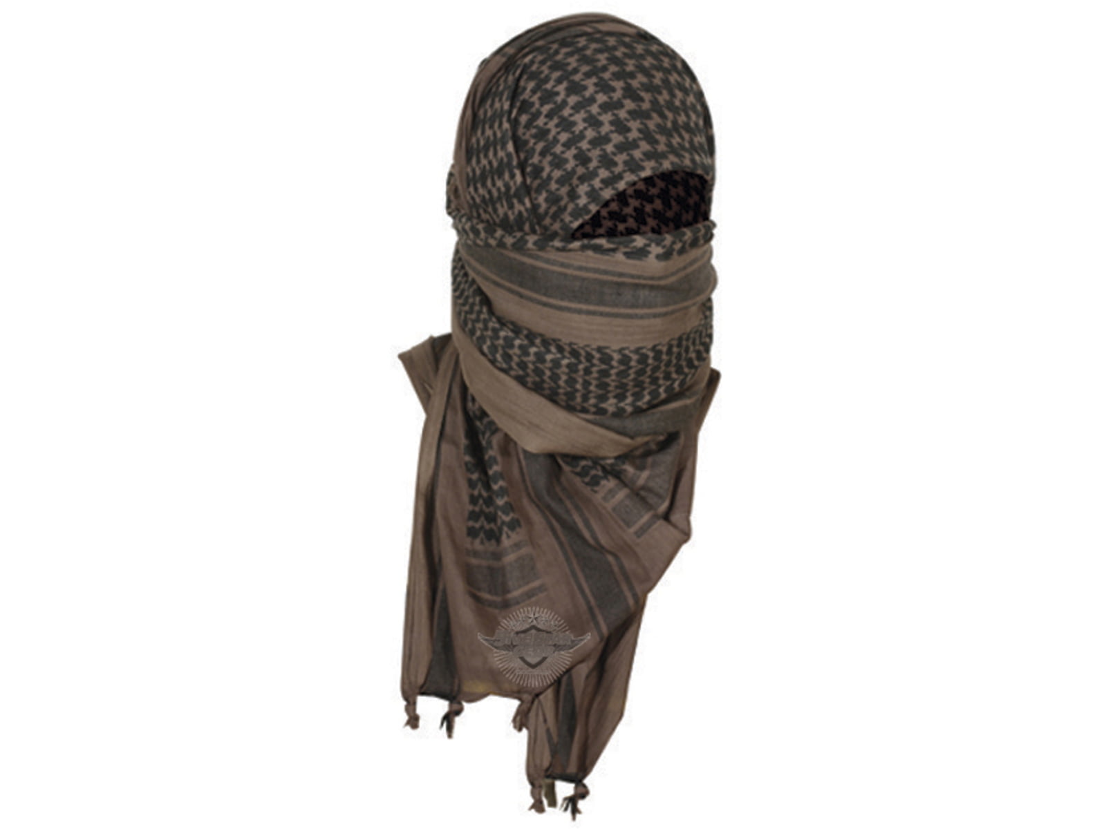 5 Star Shemagh Desert Scarf Grey/Black