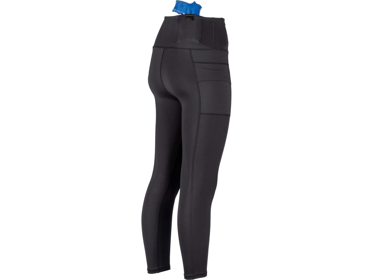 TRYBE Tactical Perfect Fit Front/Rear Concealed Carry Legging - Womens Black