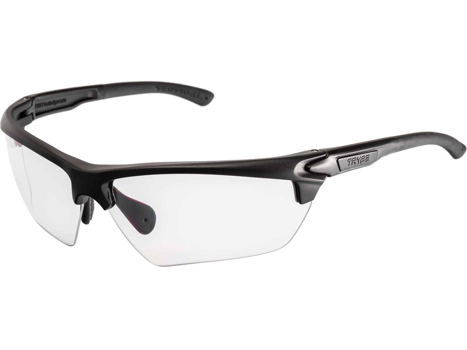 TRYBE Tactical Universal Fit Safety Glasses Adjustable Wire Core Temples and Nose Piece