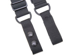 TUFF Products 4-Point Tactical Duty Suspenders w/ Adj. H Harness Black Plain Keepers 1.5in. Webbing