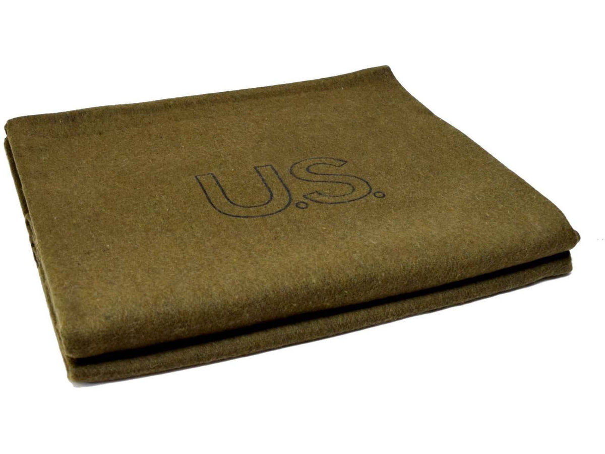 U.S. Spec Military Style Blend Army Blanket 60x80inWool OD Green