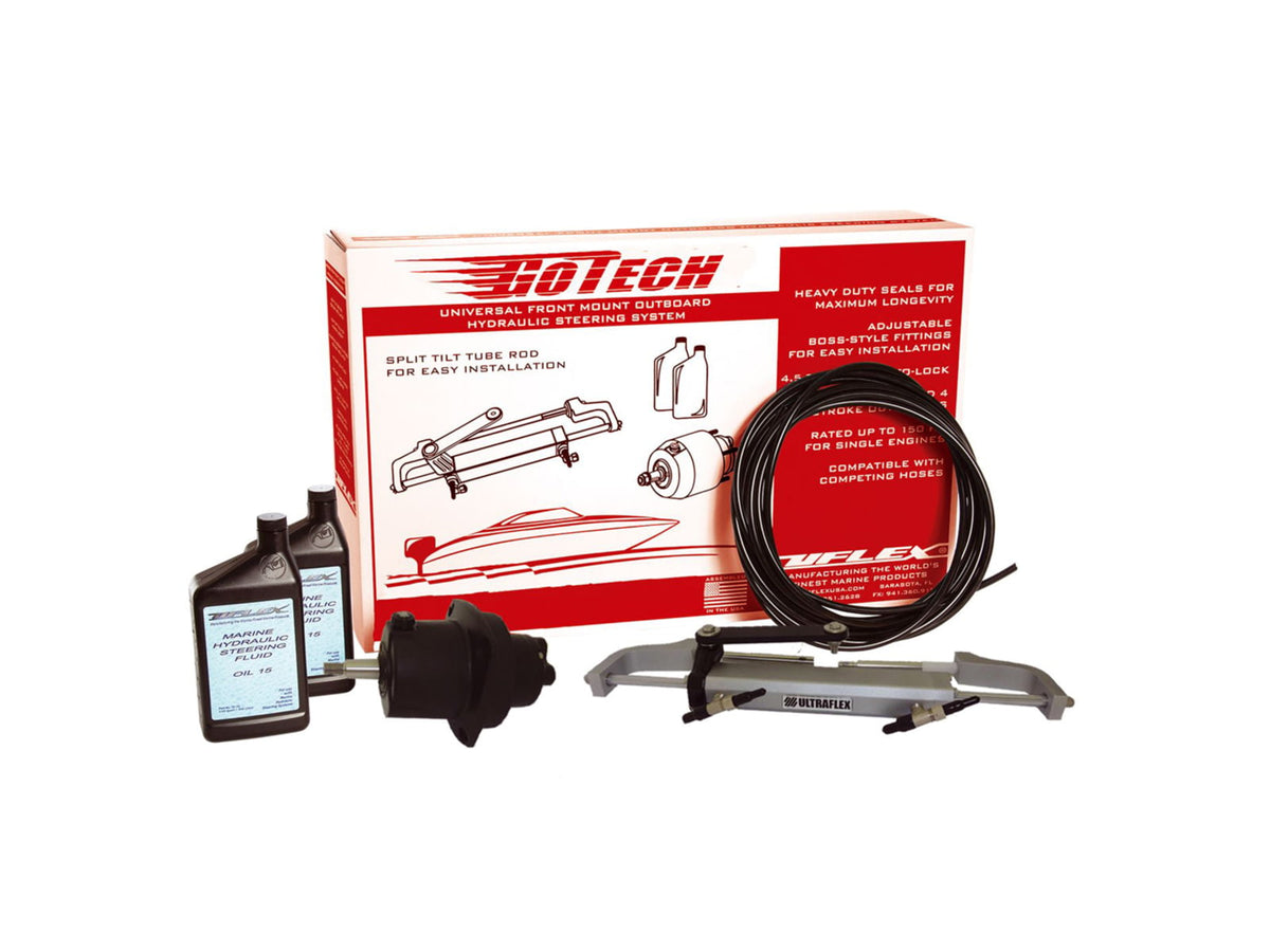 Uflex USA 1.0 Universal Front Mount Outboard Hydraulic Steering System GoTech GOTECH 1.0