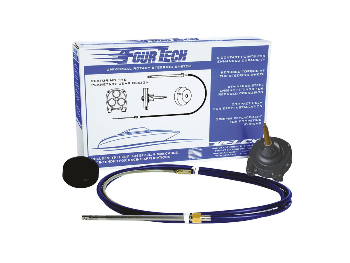 Uflex USA 13' Mach Rotary Steering System w/Helm Bezel & Cable Fourtech FOURTECH13