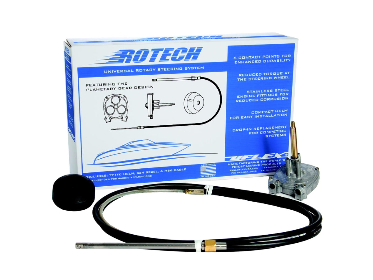 Uflex USA Rotech 17' Rotary Steering Package - Cable Bezel Helm ROTECH17FC