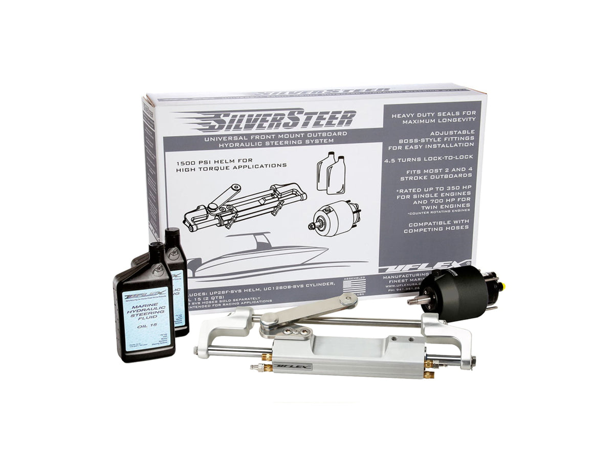 Uflex USA SilverSteer 2.0 High-Performance Front Mount Outboard Hydraulic Steering System - 1500PSI FM V2 SILVERSTEER2.0B