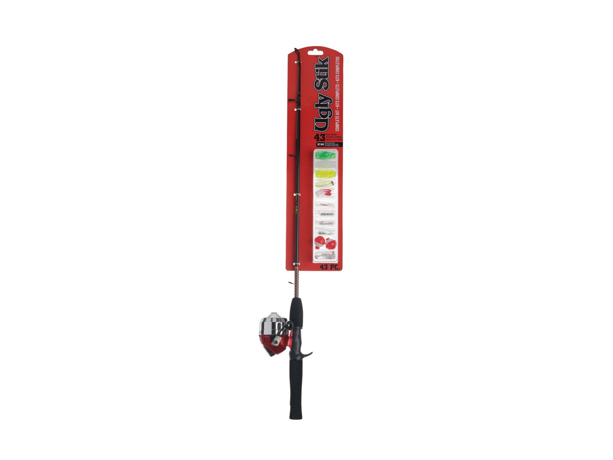 Ugly Stik Complete Spincast Kit 3.5/1 Right 10 5ft. Rod Length Light Power 2 Pieces Rod UGLYMULTISCCOMPKIT