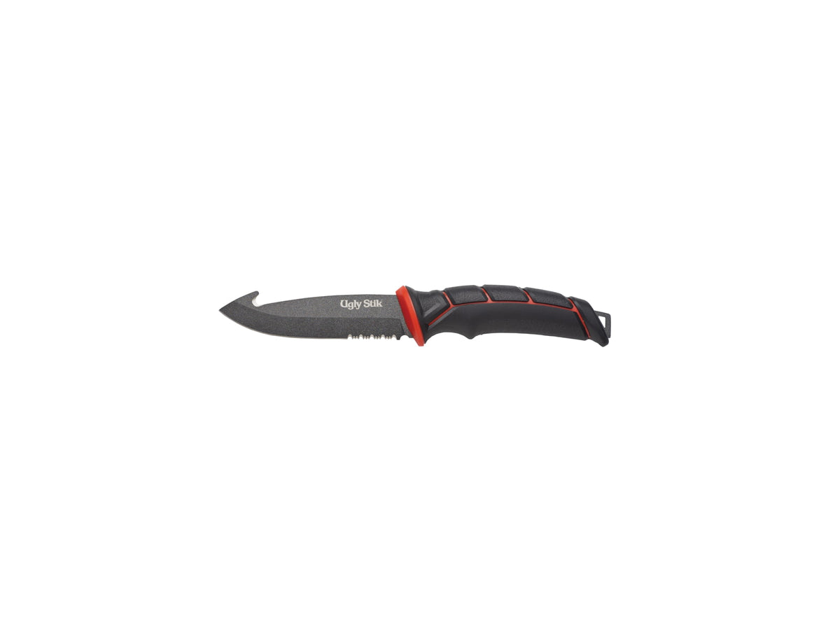 Ugly Stik Ugly Tools Gut Hook Bait Knife Black/Red USTOOLBK