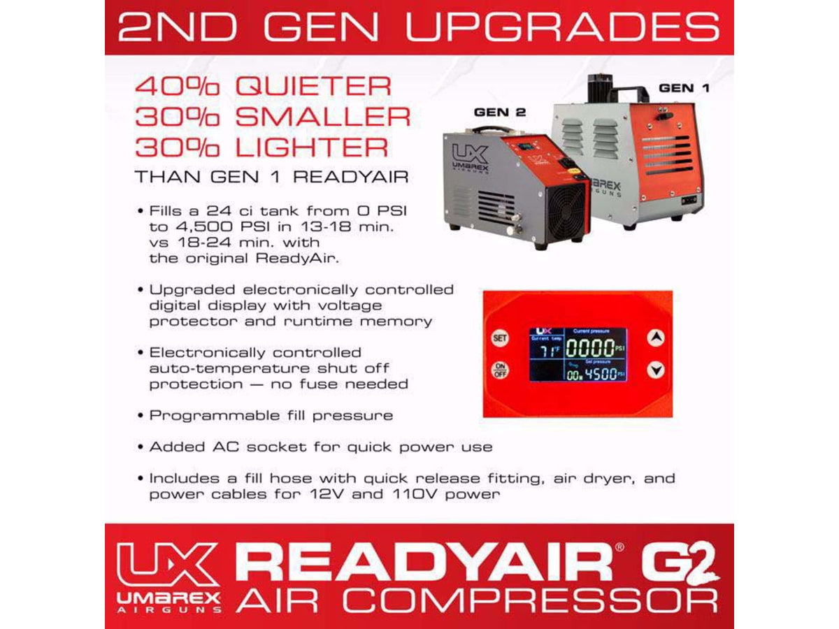 Umarex ReadyAir G2 High-Pressure Airgun Compressor Black/Red 2211385