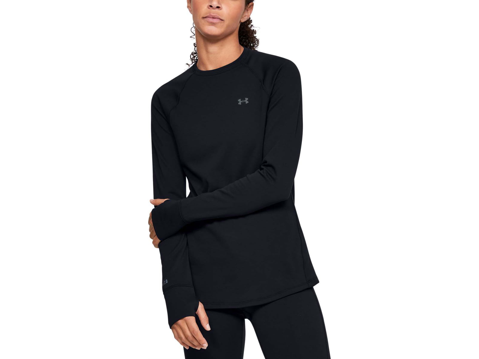 Under Armour ColdGear Base 2.0 Crew Long Sleeve Shirt - Women's Black 2X-Large 13433210012X