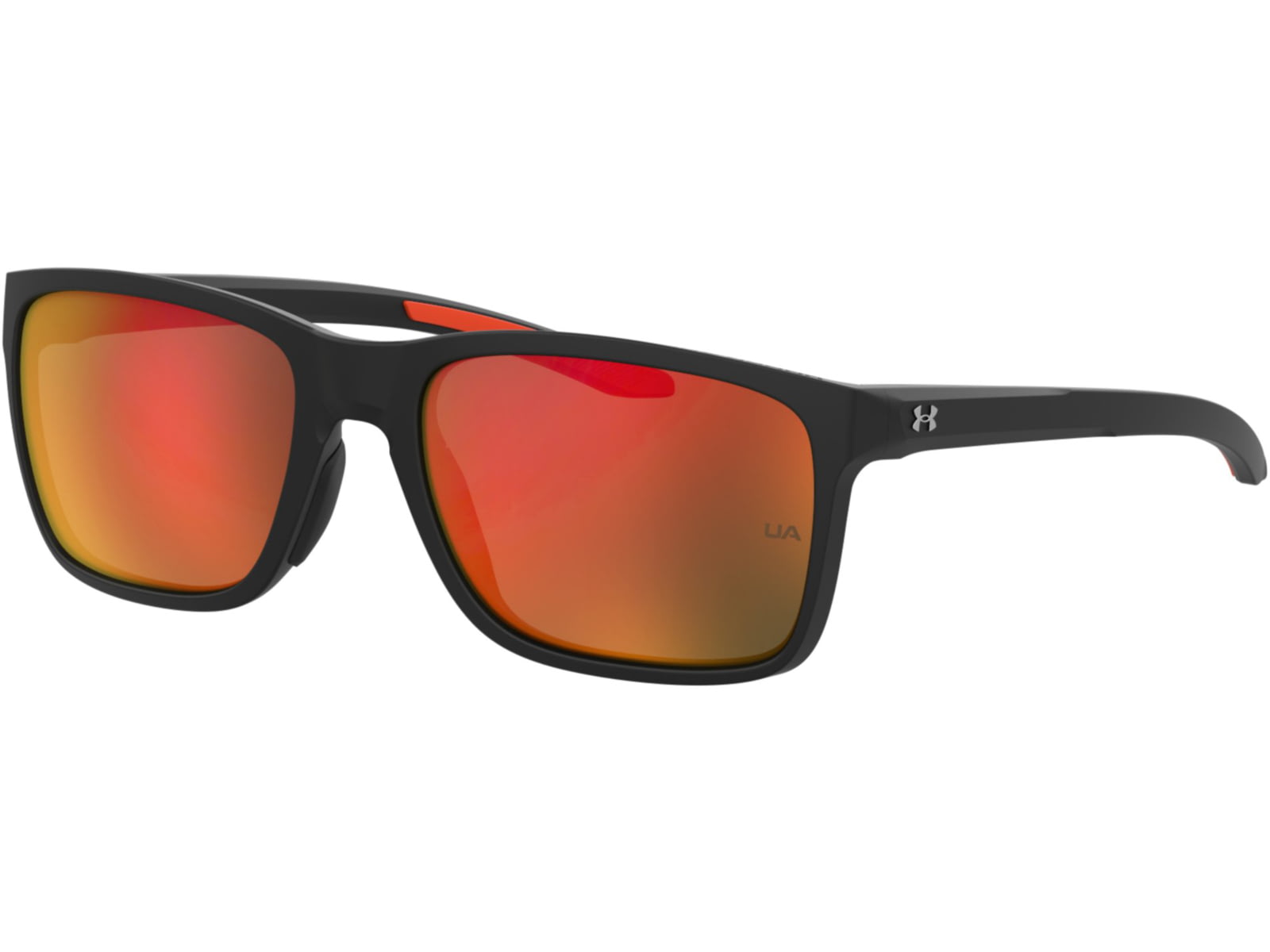 Under Armour Hustle Sunglasses with Matte Black/Grey Frame and Infrared Mirror Lens Medium