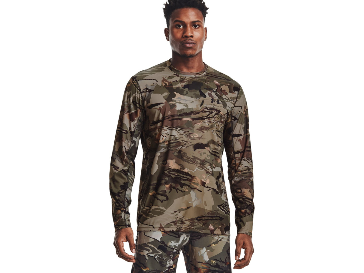 Under Armour Iso-Chill Brush Line Long Sleeve Shirt - Men's UA Forest All Season Camo Small 1361308994SM