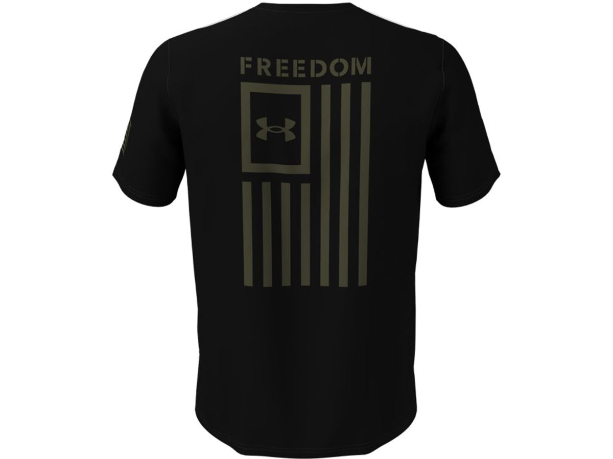 Under Armour Freedom Flag T-Shirt - Men's Black/Marine OD Green Extra Large