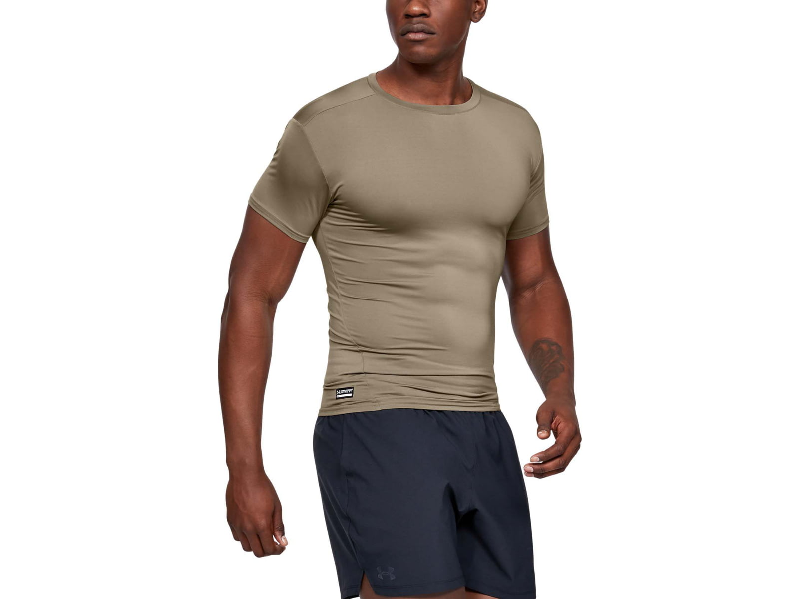 Under Armour Tactical HeatGear Compression Short Sleeve T-Shirt - Men's Federal Tan 3X-Large 12160074993X