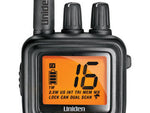 Uniden JIS8 Submersible Handheld 2-Way VHF Marine Radio Black 12 hr. Battery Life 1Watt/5Watts MHS75