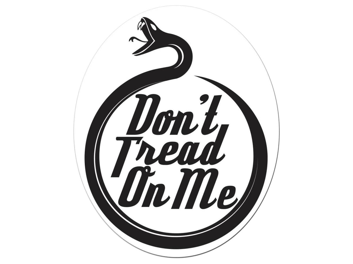 United States Tactical Sticker - Don't Tread on Me Black/White
