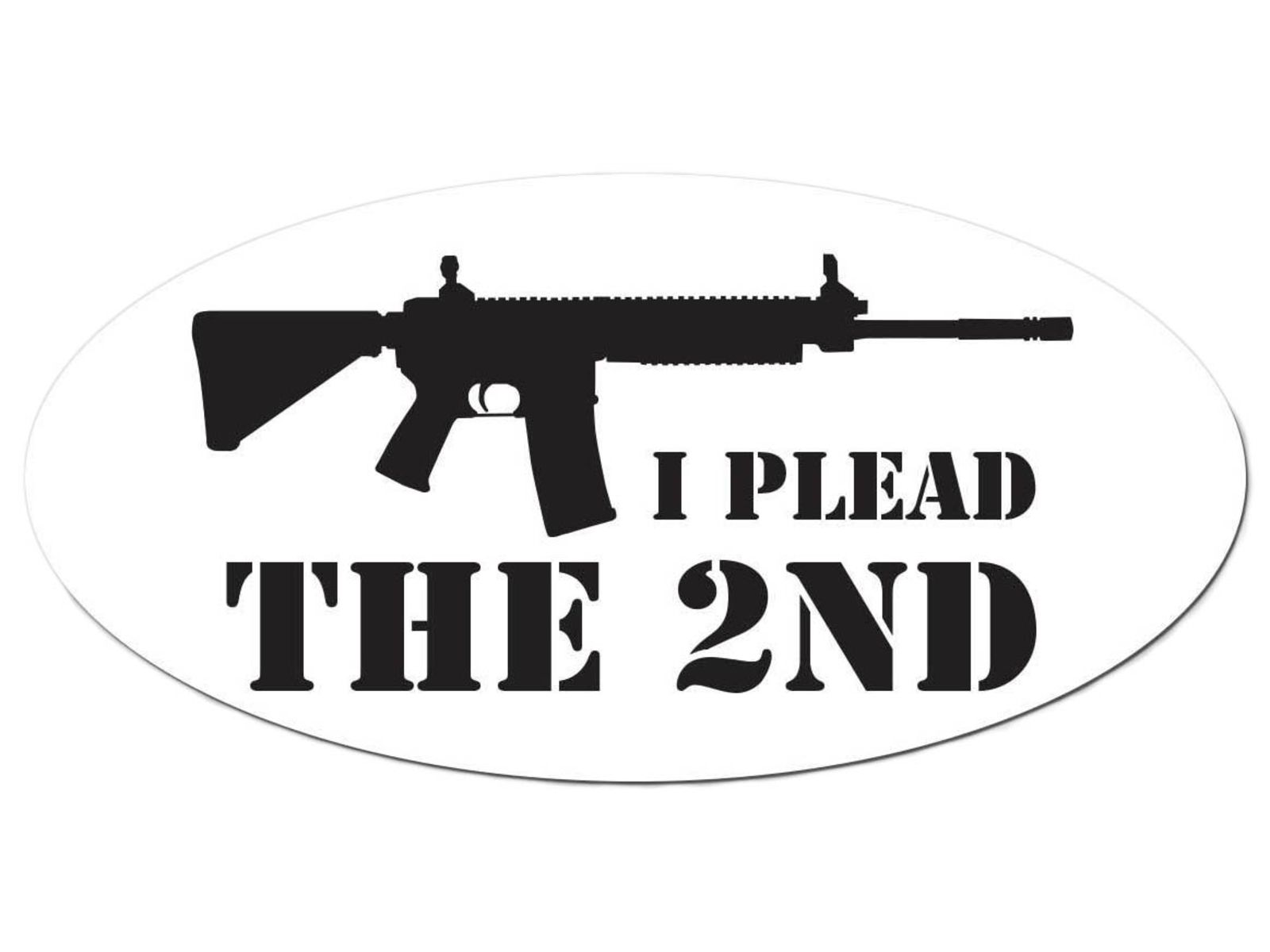 United States Tactical Sticker - I Plead the 2nd Black/White