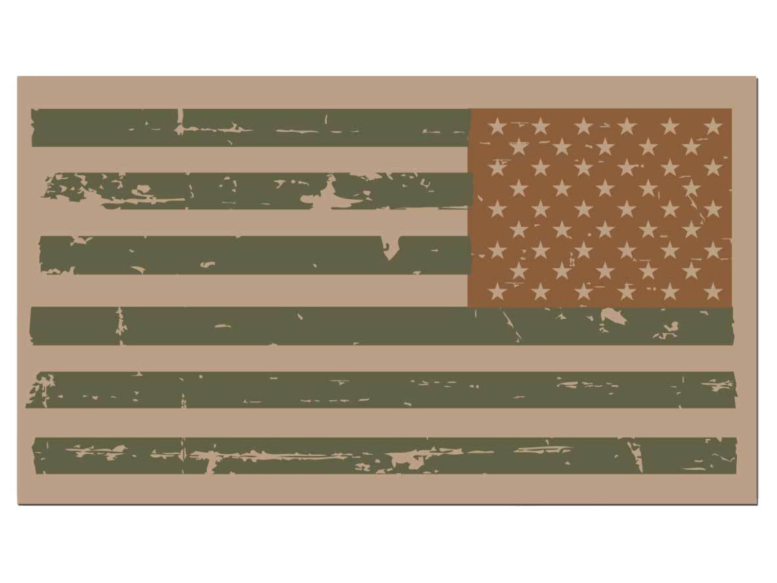 United States Tactical Sticker - Reverse USA Combat Flag Mixed