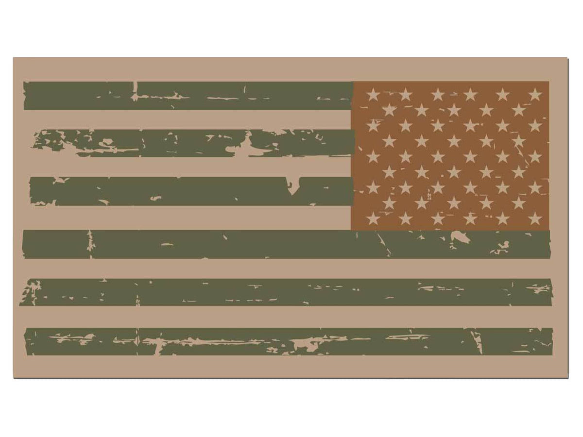 United States Tactical Sticker - Reverse USA Combat Flag Mixed