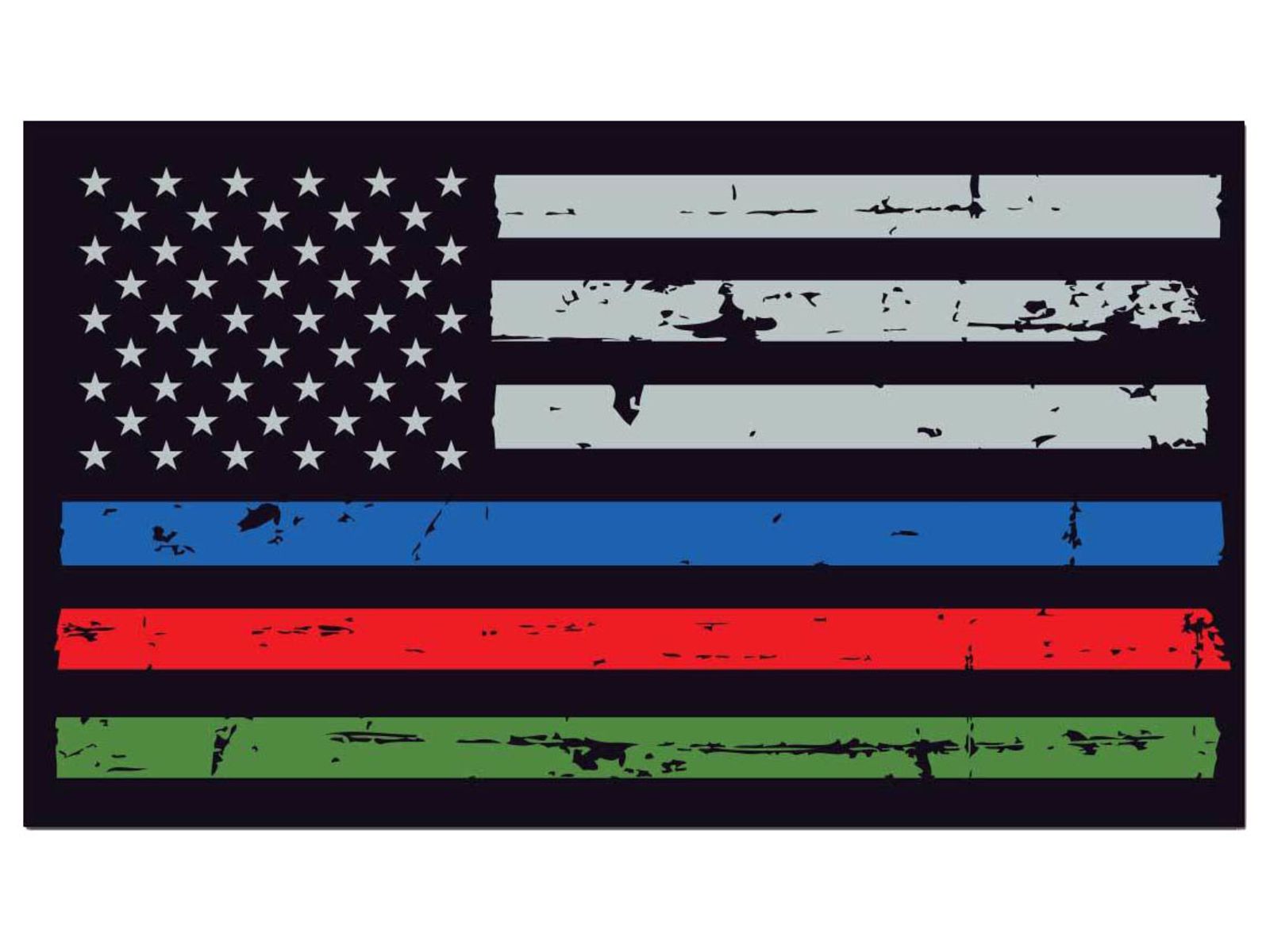 United States Tactical Sticker - USA Flag - RBG Line Mixed