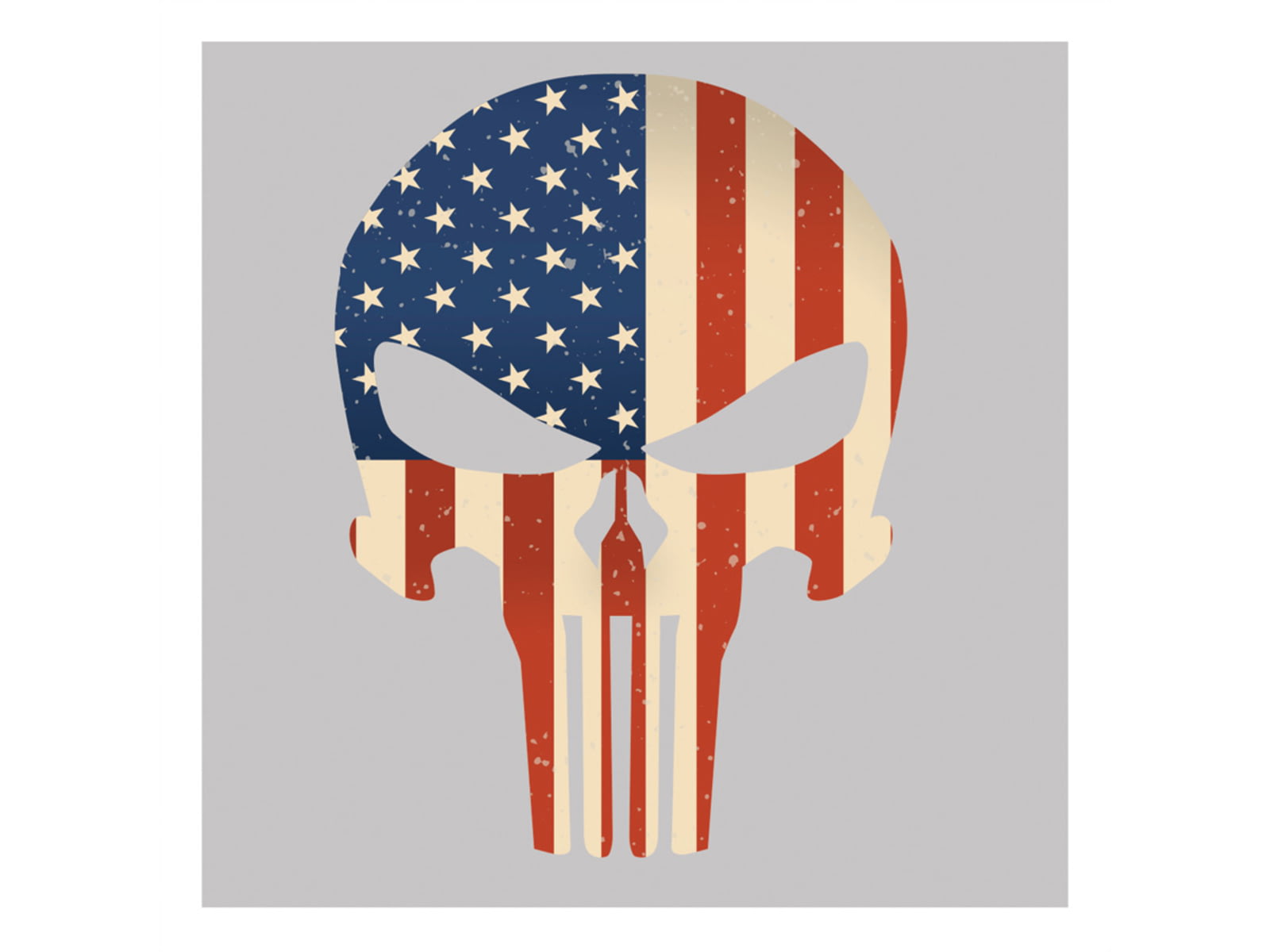 United States Tactical Sticker - USA Flag Skull Mixed