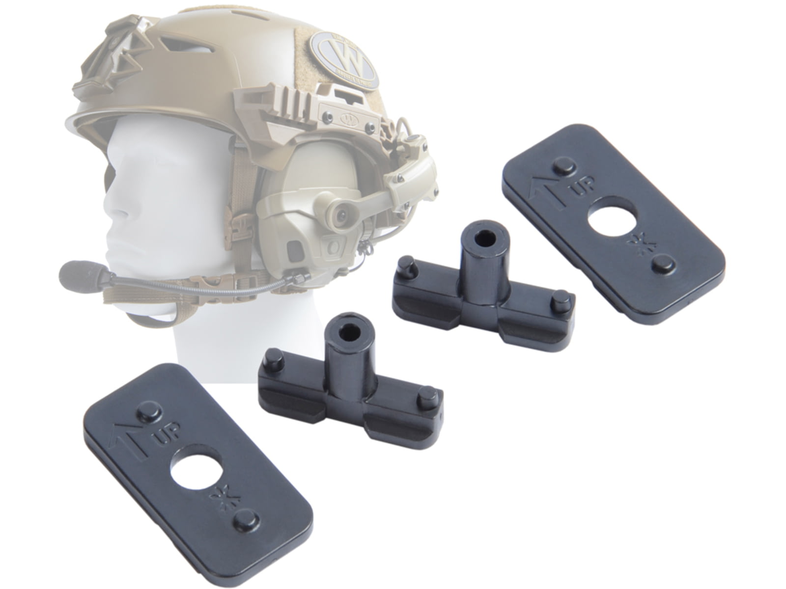 Unity Tactical Platform Adapter EXFIL Rail - Team Wendy Black HLM-PLT