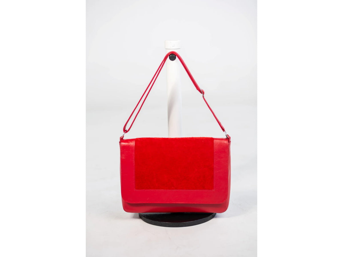 Urbn Chc Callisto Suede Kevlar Purse Red Suede Large