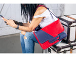 Urbn Chc Carme Bulletproof Purse Red/Indigo Large