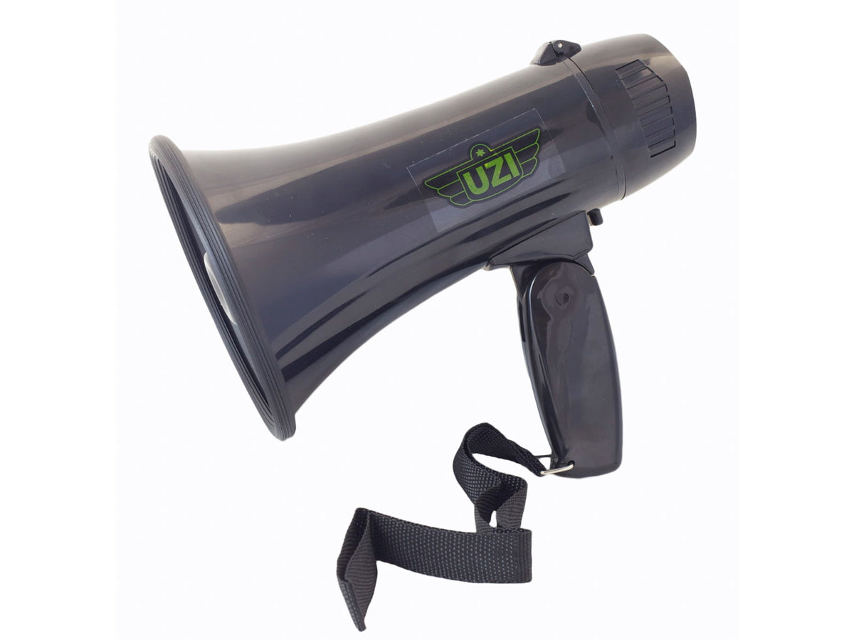 UZI Megaphone - 15 Watt W/ Siren - UZI-MP-204R