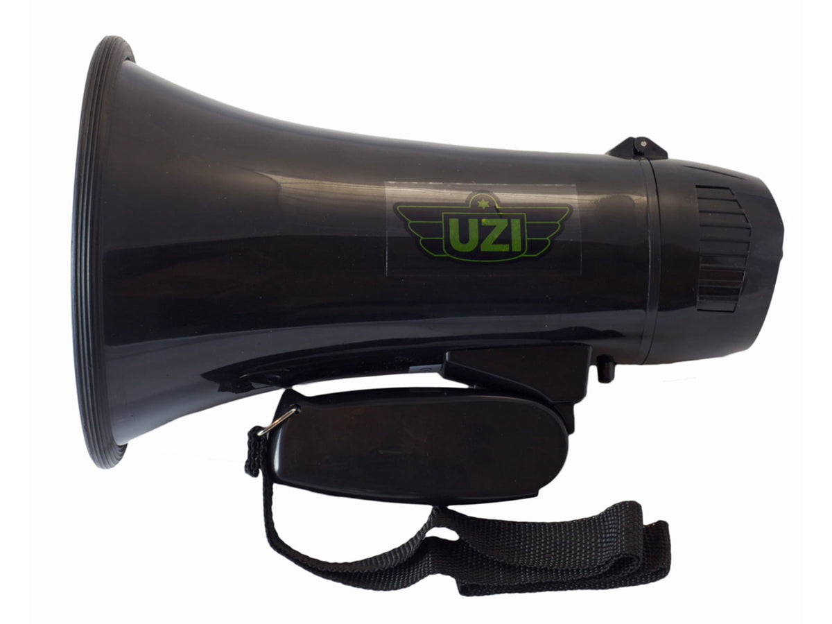 UZI Megaphone - 15 Watt W/ Siren - UZI-MP-204R