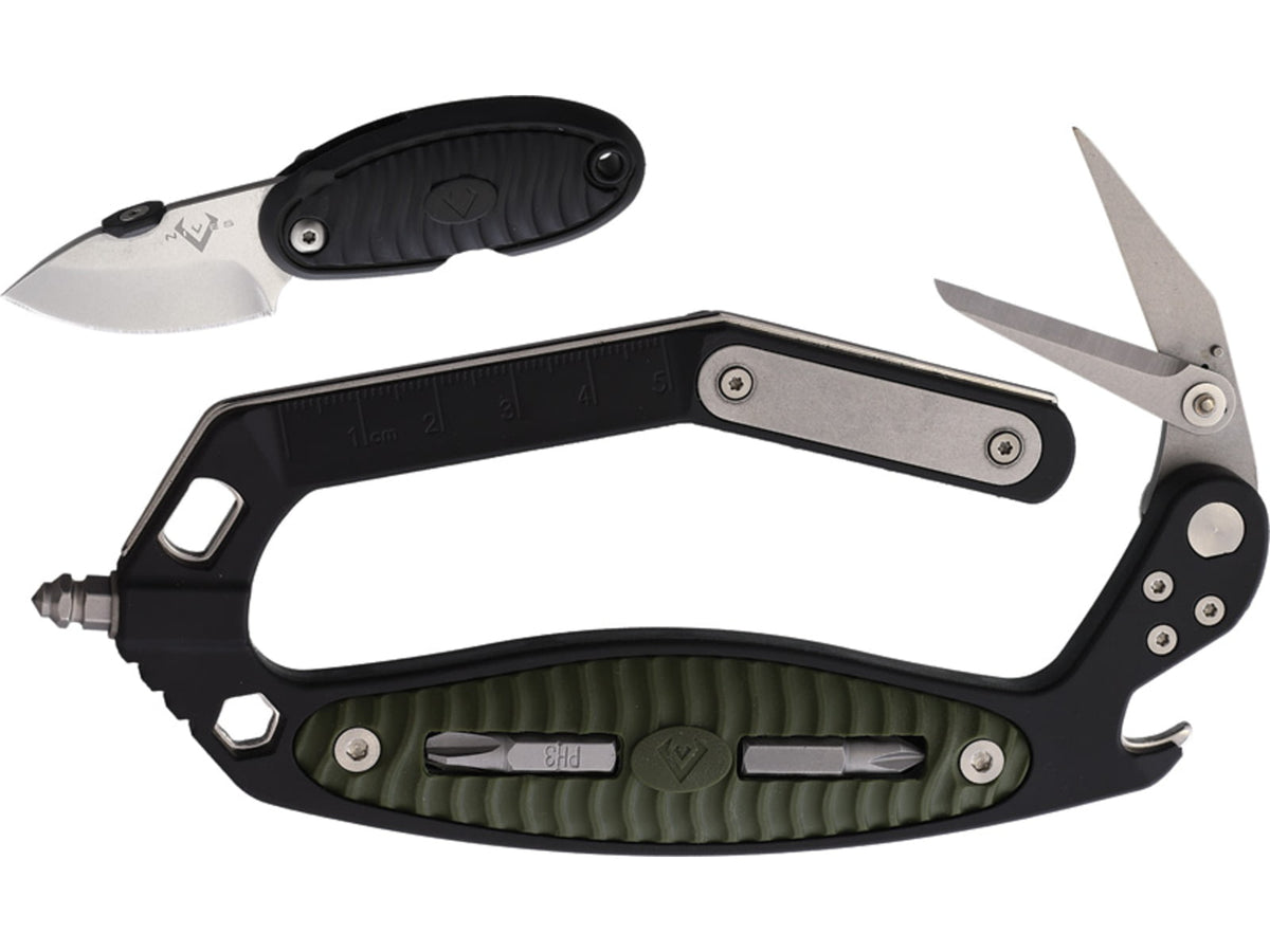 V NIVES C.R.A.B. Black Green Handle