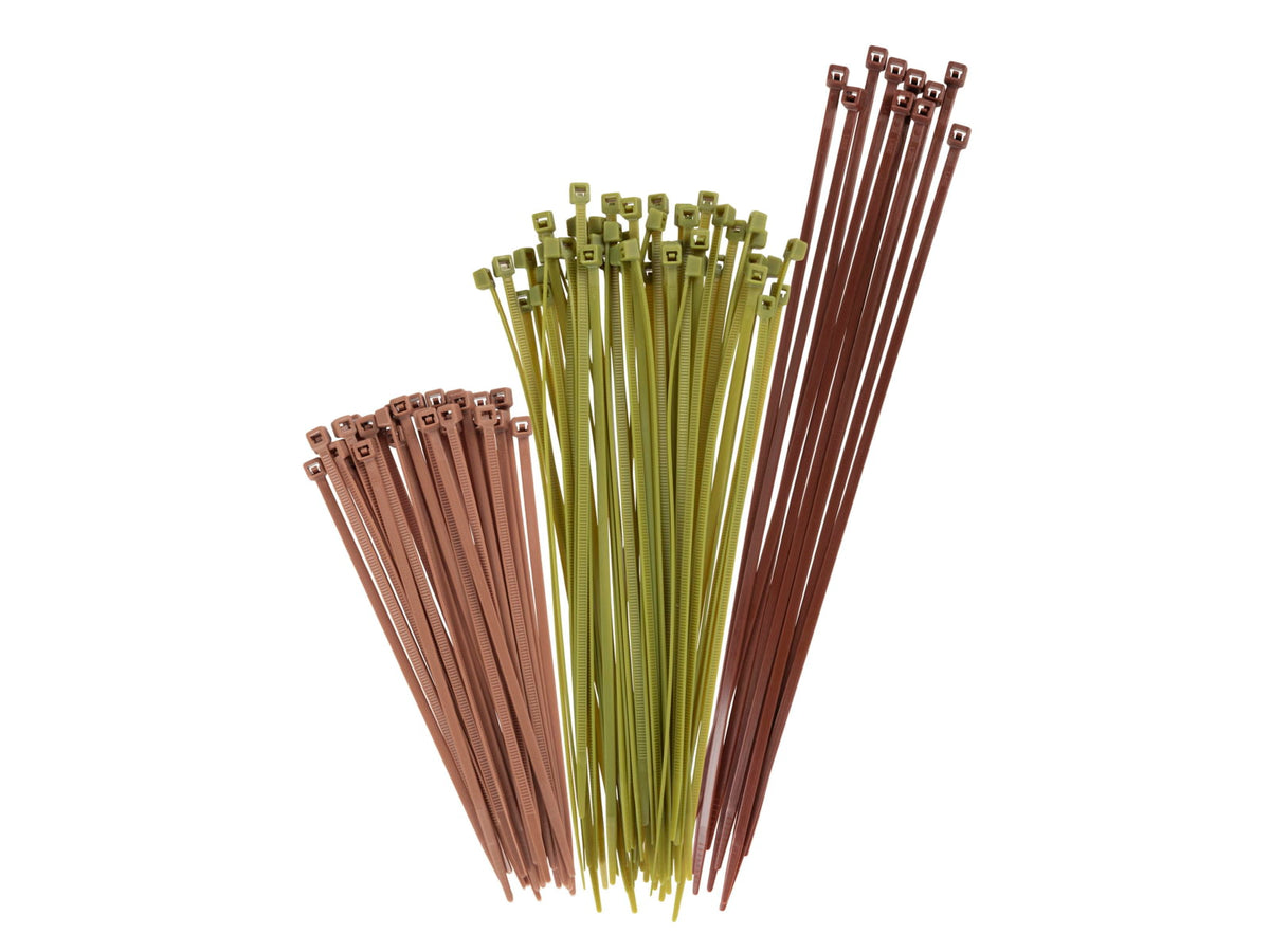 Allen Hunting Blind Nylon Cable Ties Assorted 100-Pack Green/Brown/Tan