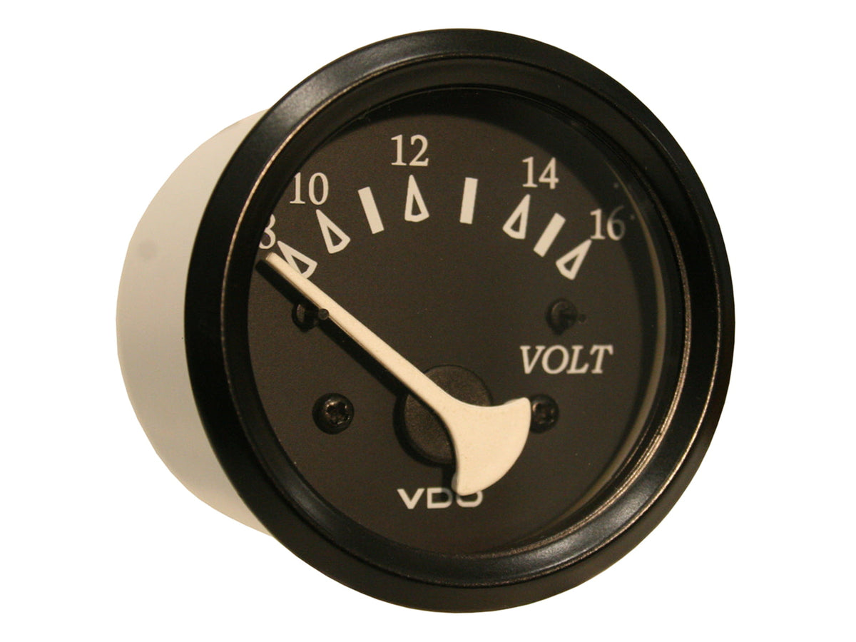 VDO Allentare Black Voltmeter - 8-16V - Black Bezel 332-11805