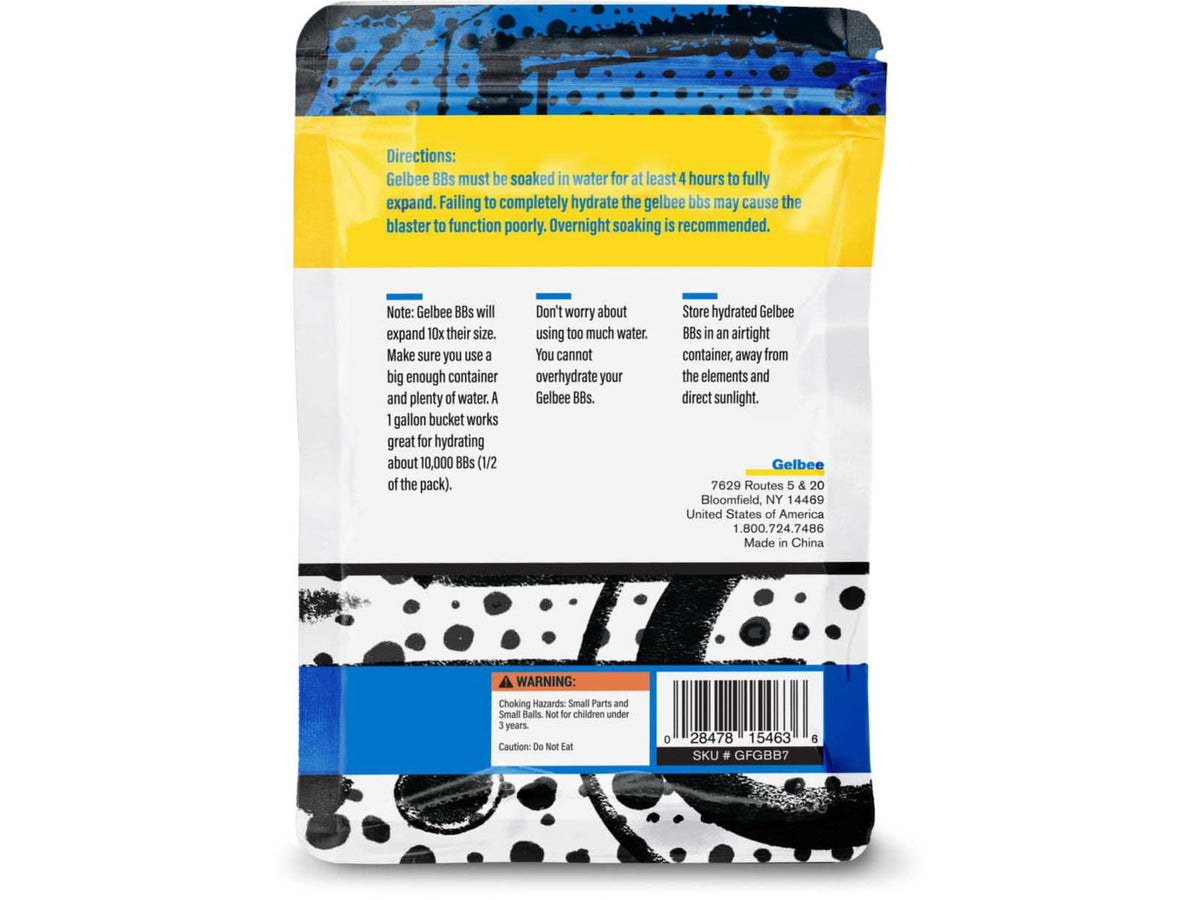 Velocity GelBee Bb'S In Resealable Package 20000 Ct Yellow GFGBB7
