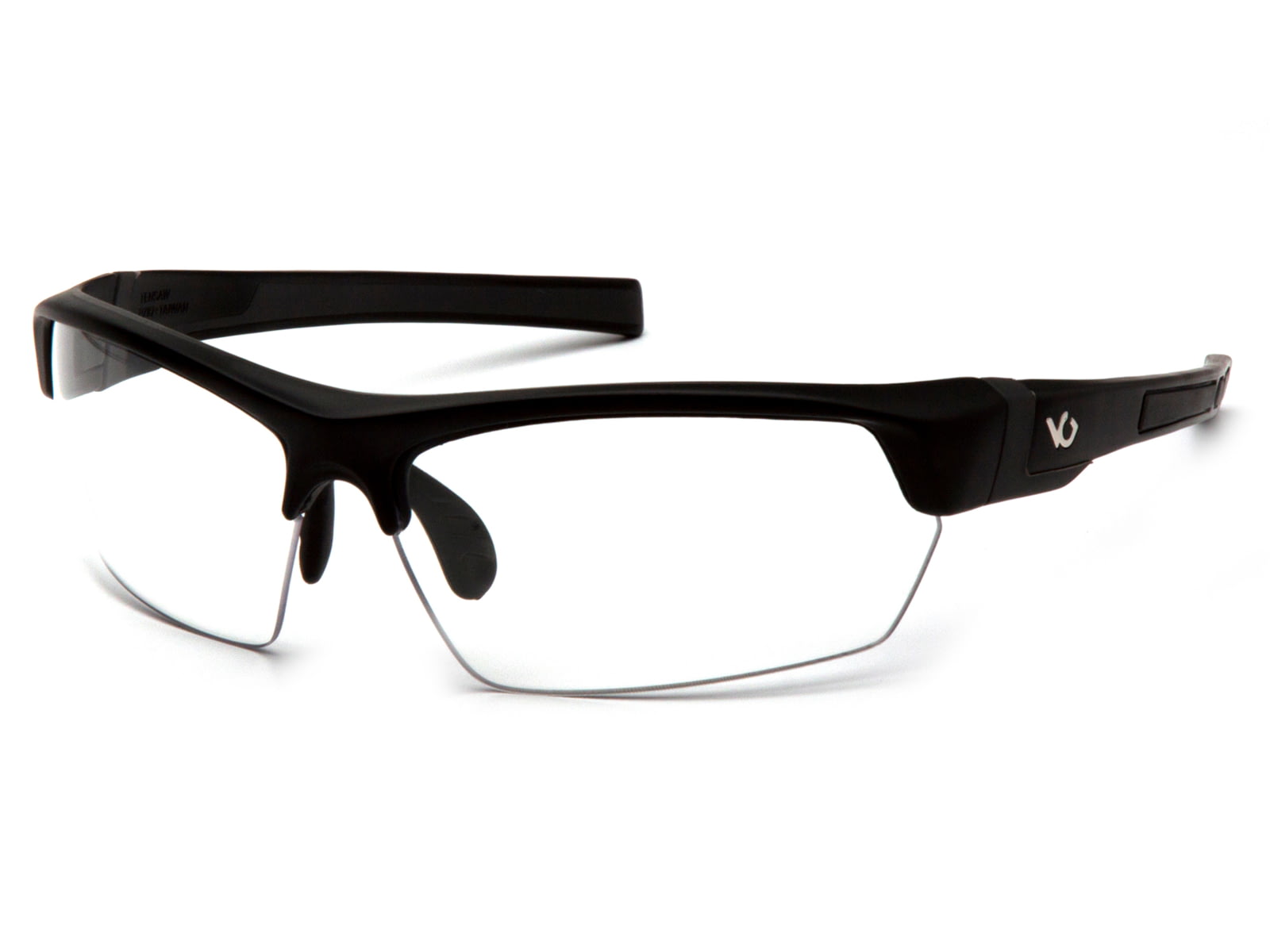 Venture Gear Tensaw Shooting Glasses Black/Gray Frame Clear Anti-Fog Lenses VGSB310T