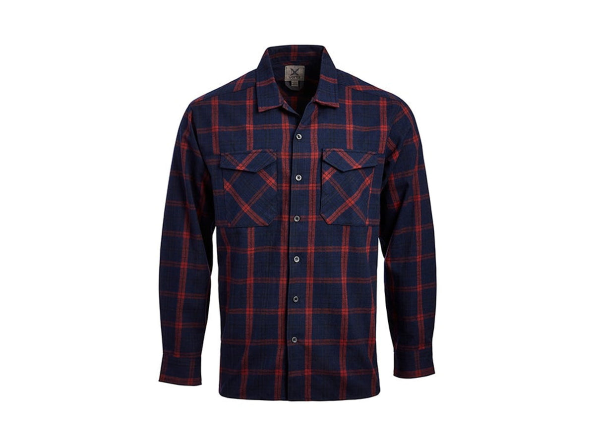 Vertx Canyon River Flannel - Men's Midnight Clay Plaid 2XL F1 VTX1501 MDCP 2XL