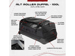 Vertx RLT 100L Roller Duffel Black F1 VTX5098 BK NA N/A