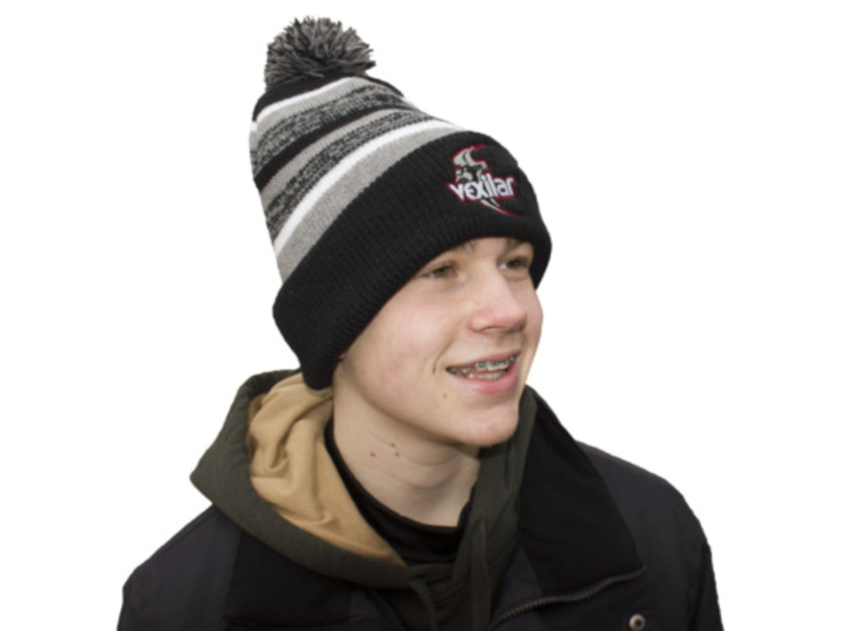 Vexilar Fleece Lined Pom Hat Gray Regular CAP030