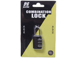 VISM 3 Numbers Combination Lock Small Black ALOCK