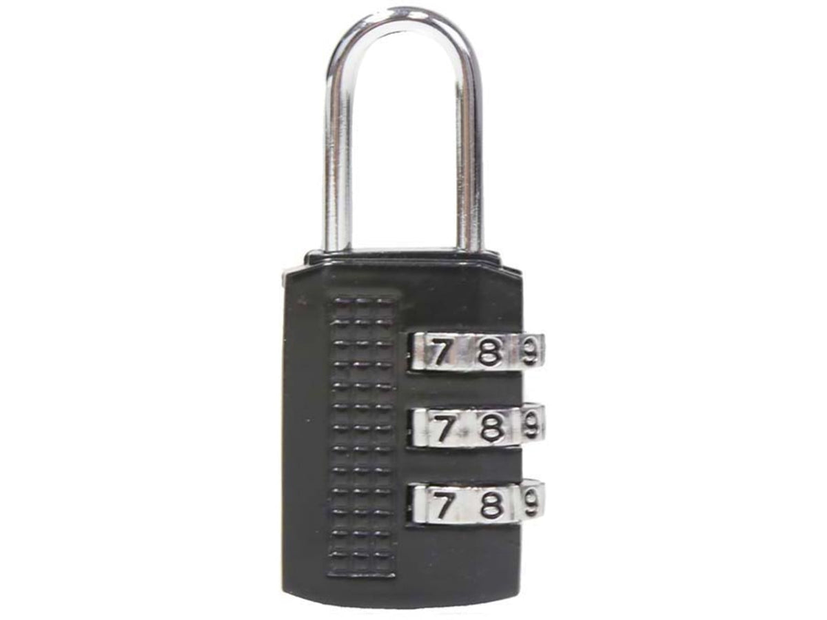 VISM 3 Numbers Combination Lock Small Black ALOCK