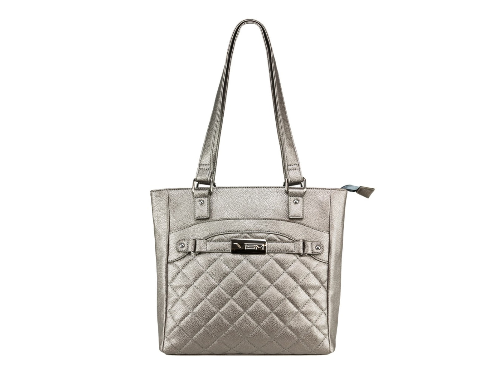 Vism Concealed Carry Quilted Tote Bag Urban Gray
