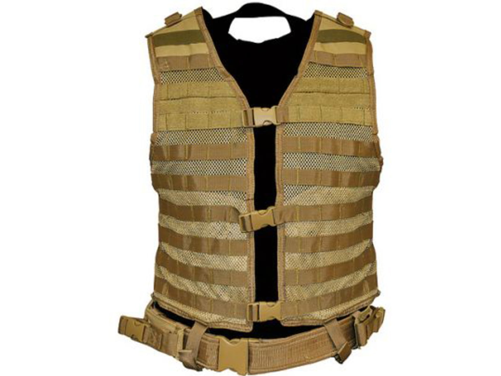 VISM MOLLE / PALS Hydration Ready Tactical Vest Tan Medium to XXL