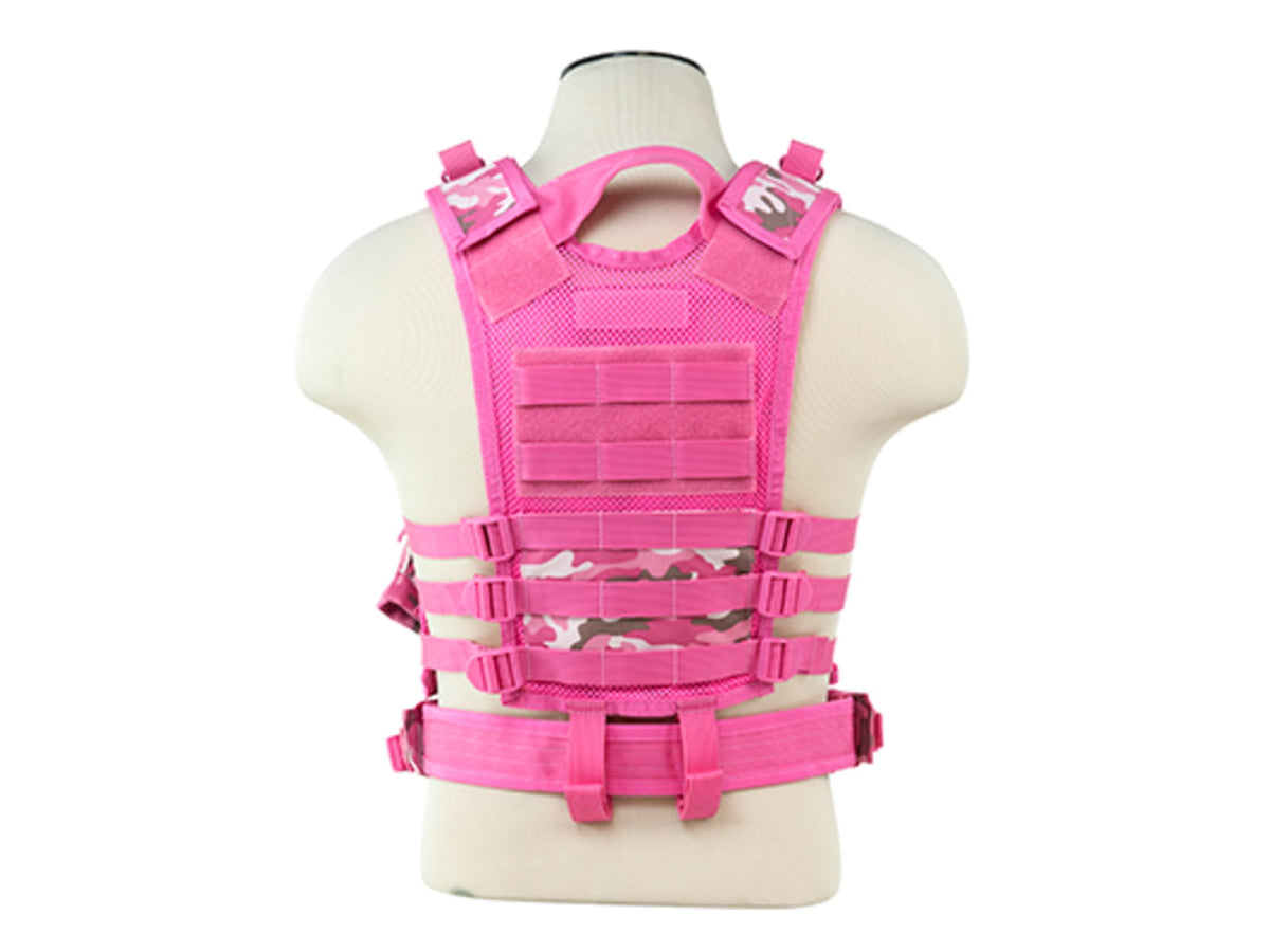 VISM Tactical Vest Hydration System Compatible Pink Camo XS-S CTVC2916PC