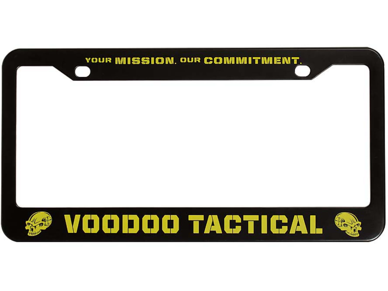 Voodoo Tactical License Plate Frames Black/Yellow