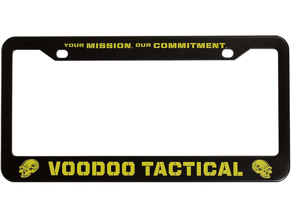 Voodoo Tactical License Plate Frames Black/Yellow