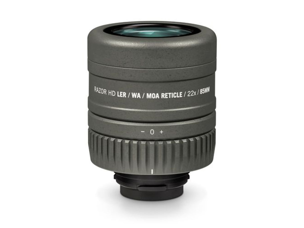 Vortex HD 22x Reticle Spotting Scope Eyepiece Razor HD 27-60x85mm MOA Reticle Green 3.1in 11.5oz