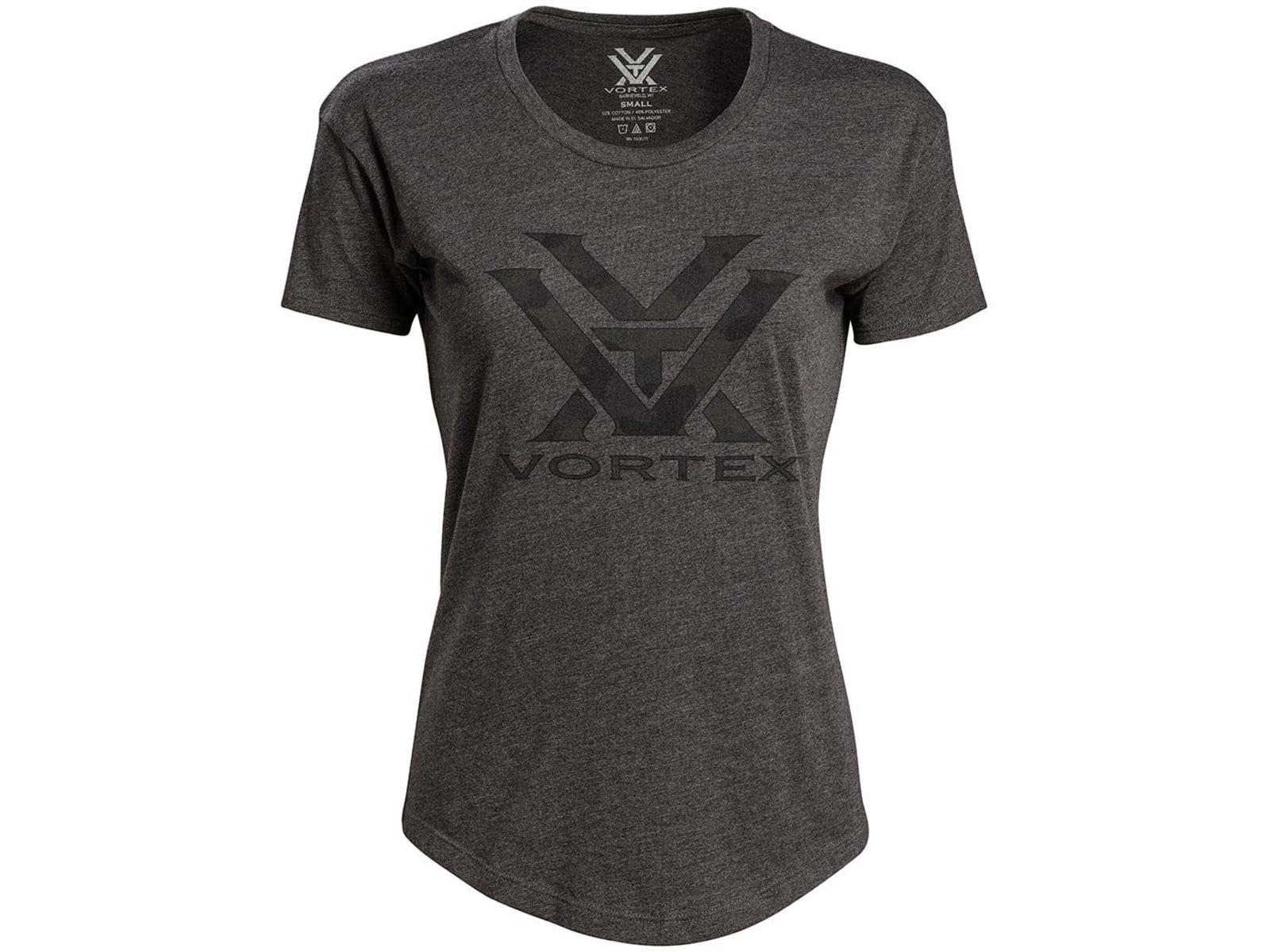 Vortex Camo Logo Short Sleeve T-Shirt - Women's Extra Large Charcoal Heather