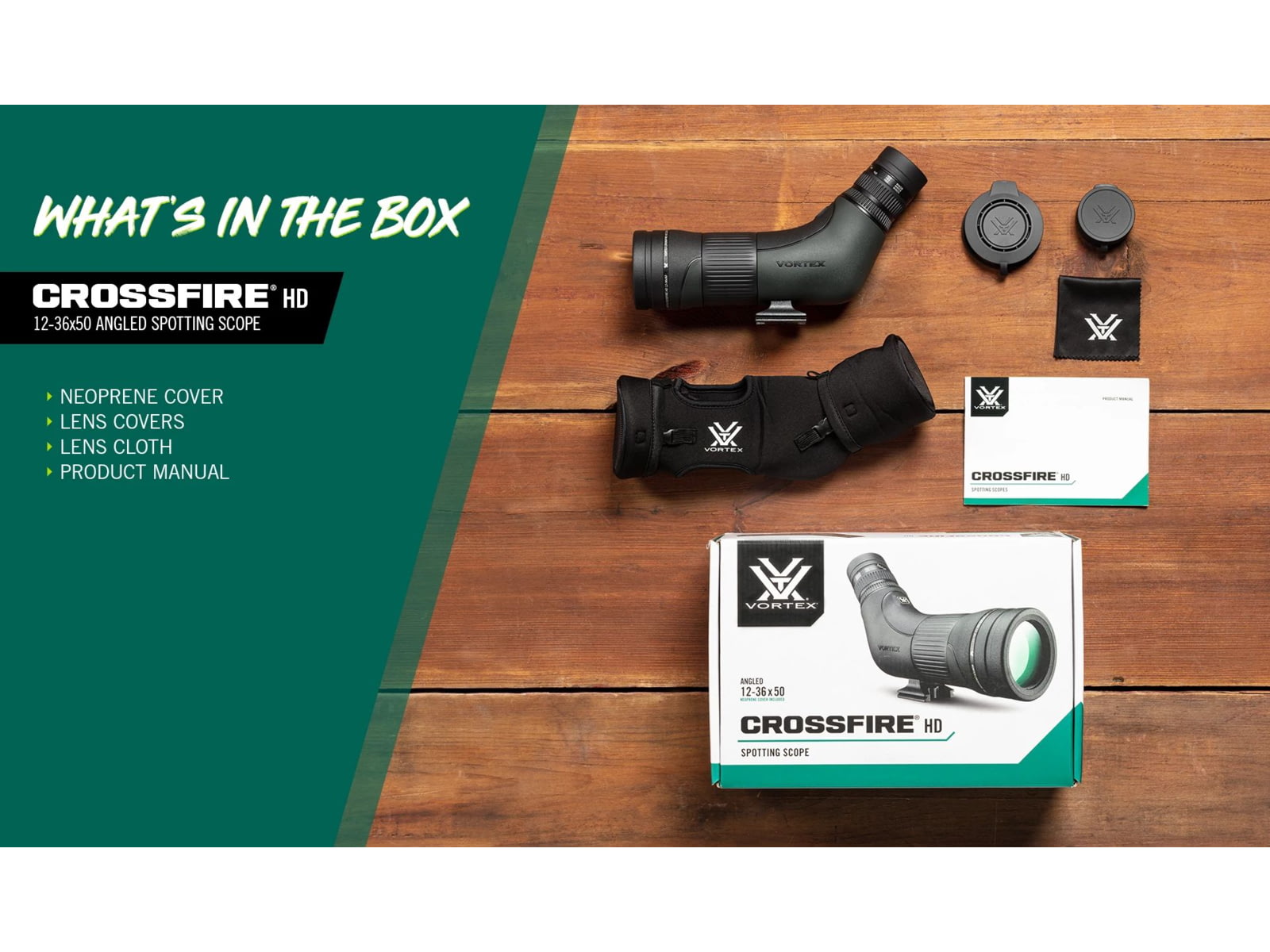 Vortex Crossfire HD 12-36x50 Spotting Scope